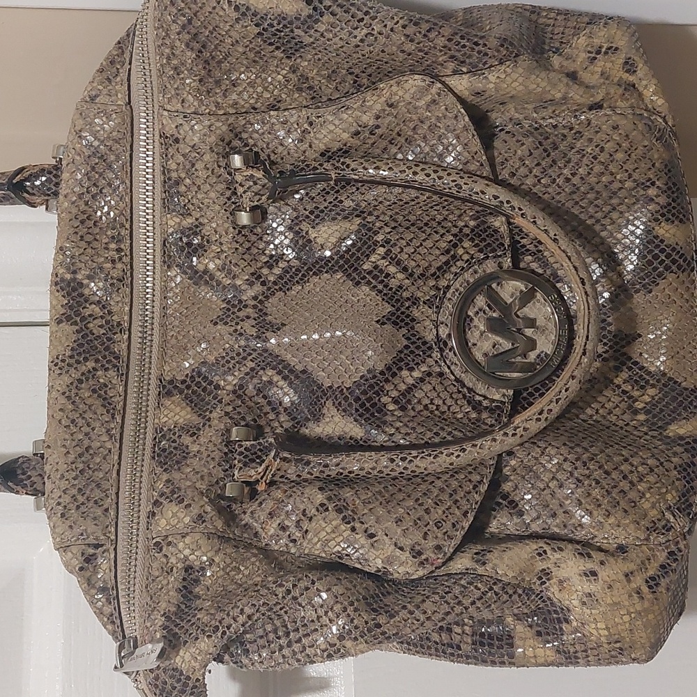 Michael Kors Snakeskin Satchel - Picture 4 of 12